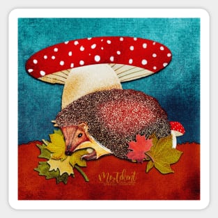 Hedgehog in the garden Sticker